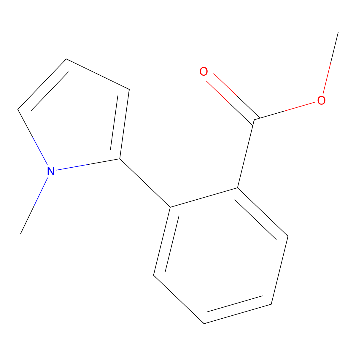 Methyl 2-(1-methyl-1H-pyrrol-2-yl)benzoate molecular structure, CAS 1644081-04-8