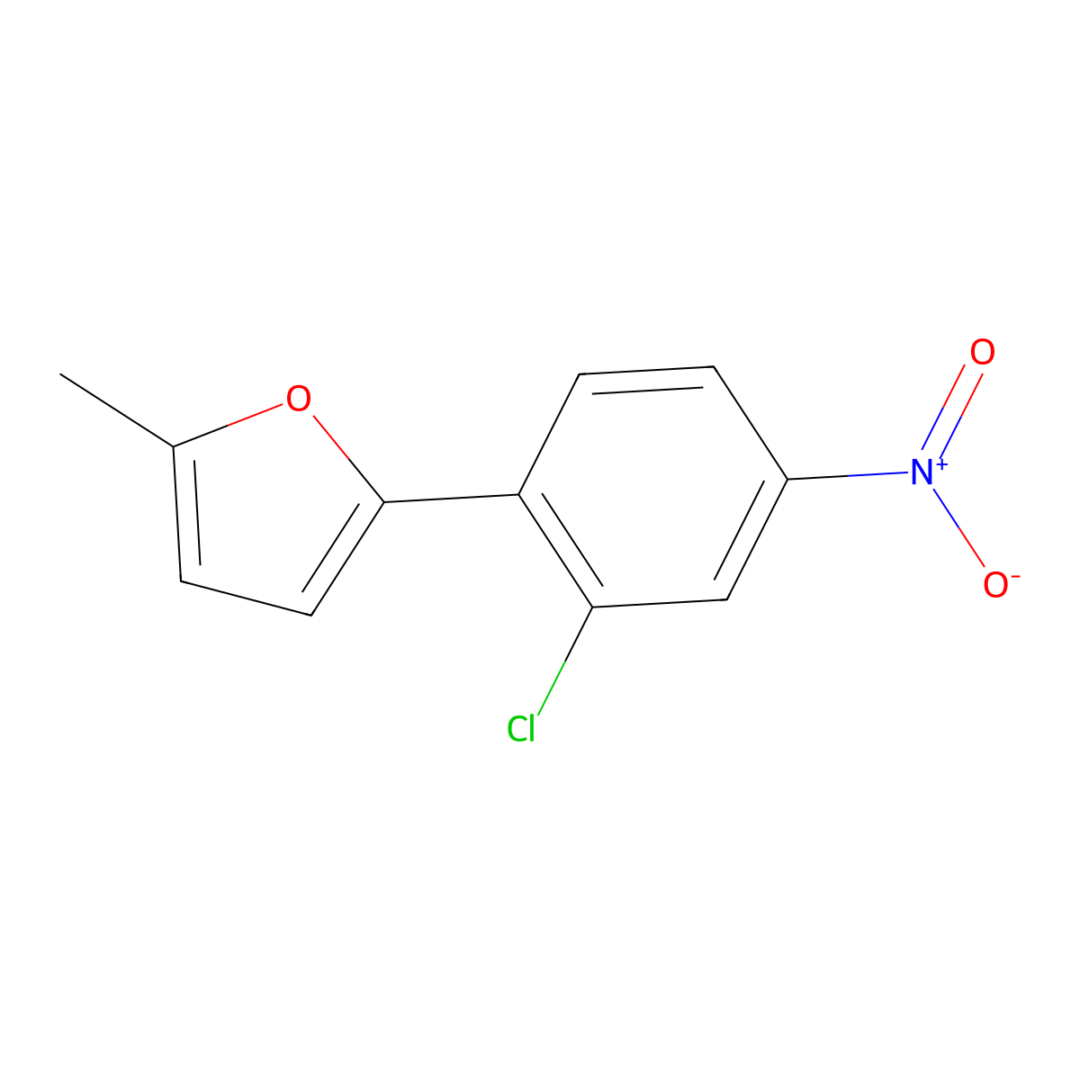 2-(2-Chloro-4-nitrophenyl)-5-methylfuran molecular structure, CAS 1644081-13-9