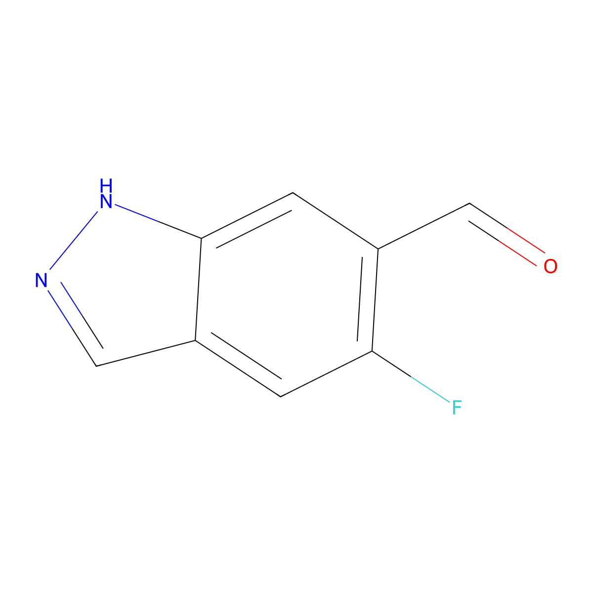 5-fluoro-1H-indazole-6-carbaldehyde molecular structure, CAS 1644110-86-0