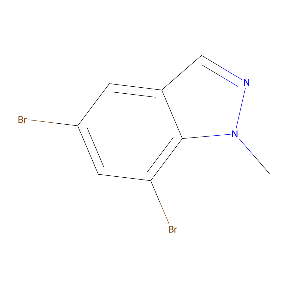 5,7-Dibromo-1-methyl-1H-indazole molecular structure, CAS 1644115-97-8