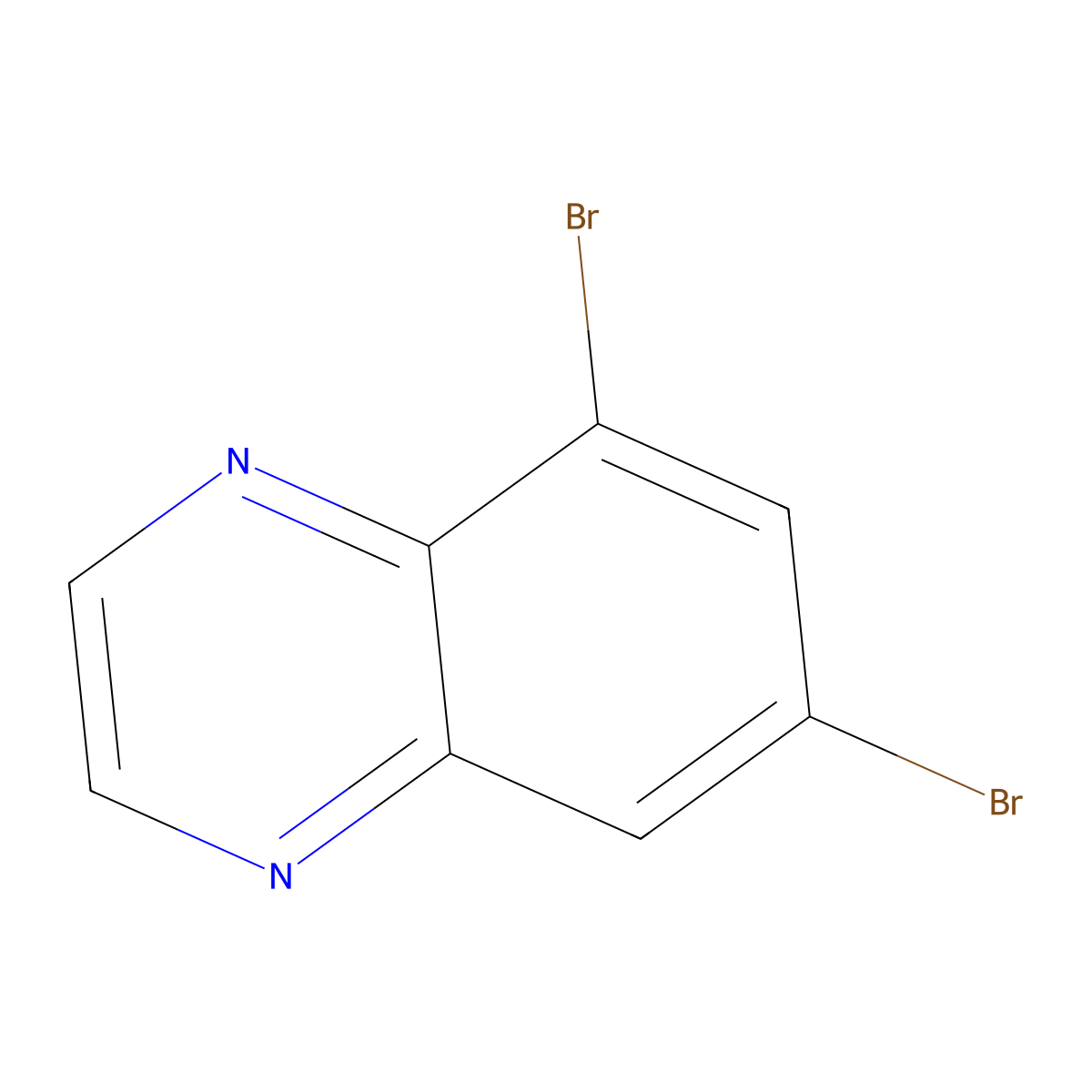 5,7-Dibromoquinoxaline molecular structure, CAS 1644115-99-0
