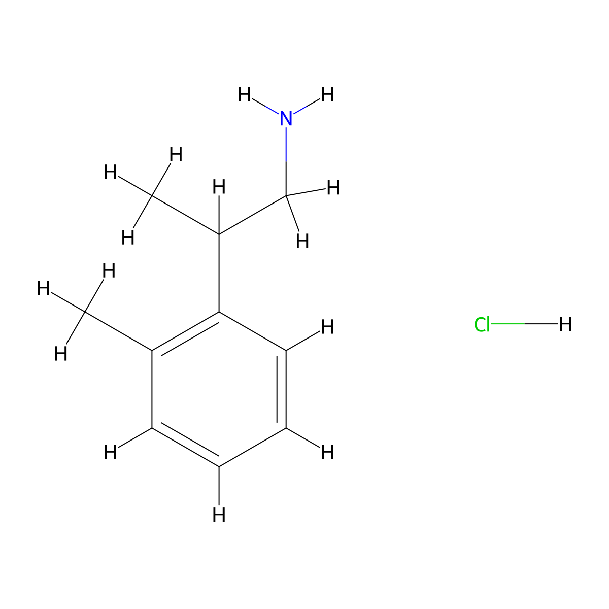 2-(o-Tolyl)propan-1-amine hydrochloride molecular structure, CAS 1644120-29-5