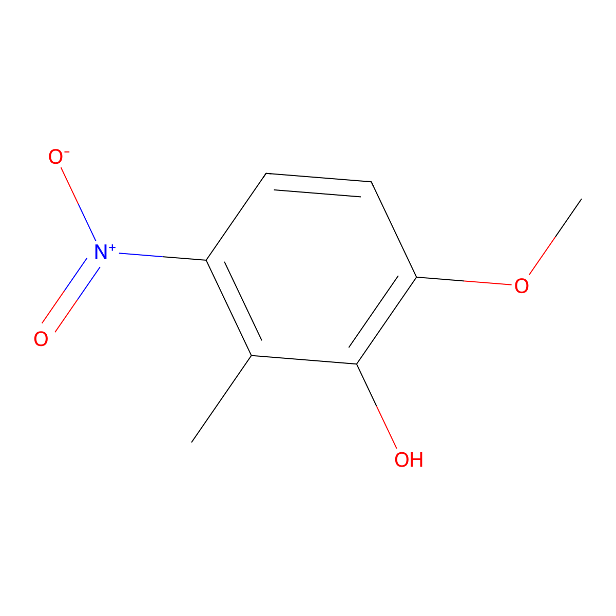 6-Methoxy-2-methyl-3-nitrophenol molecular structure, CAS 164414-06-6
