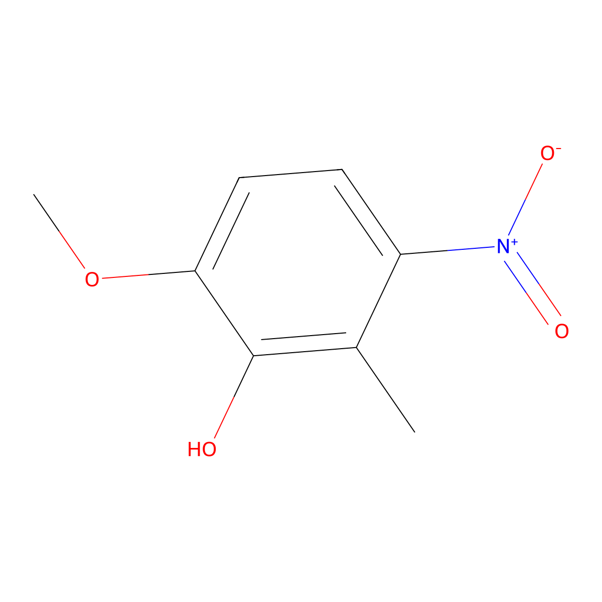 6-Methoxy-2-methyl-3-nitrophenol molecular structure, CAS 164414-06-6