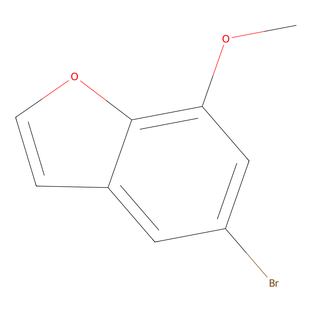 5-Bromo-7-methoxybenzofuran molecular structure, CAS 164414-62-4