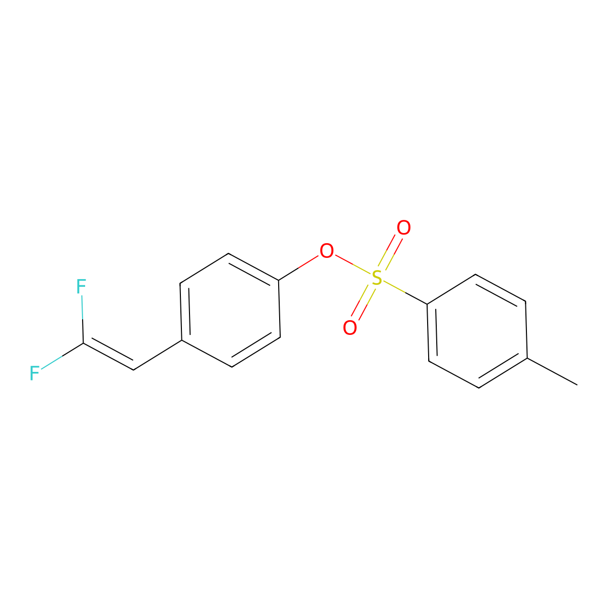 4-(2,2-Difluoroethenyl)phenyl 4-methylbenzene-1-sulfonate molecular structure, CAS 1644154-70-0