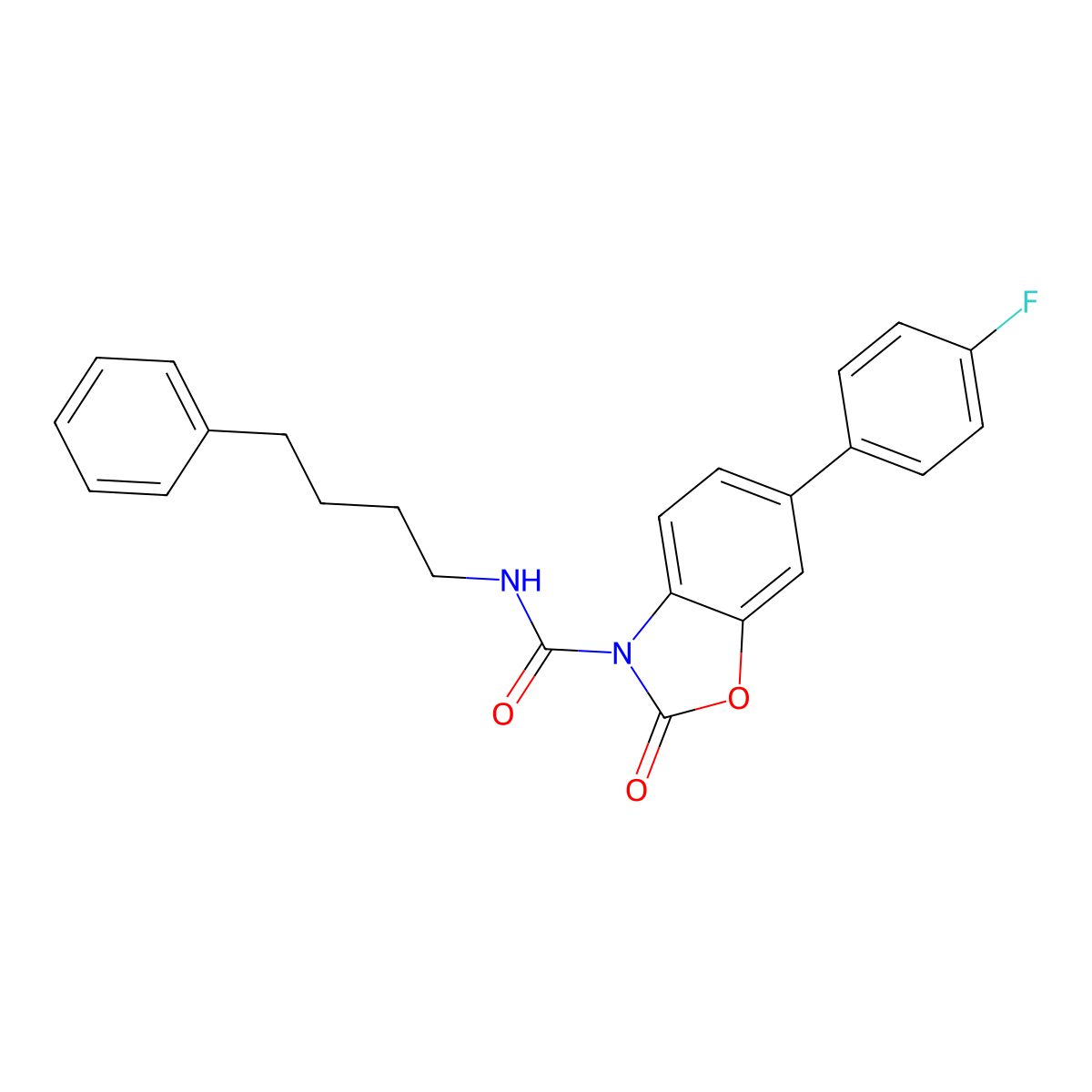 6-(4-Fluorophenyl)-2-oxo-N-(4-phenylbutyl)benzo[d]oxazole-3(2H)-carboxamide molecular structure, CAS 1644158-57-5