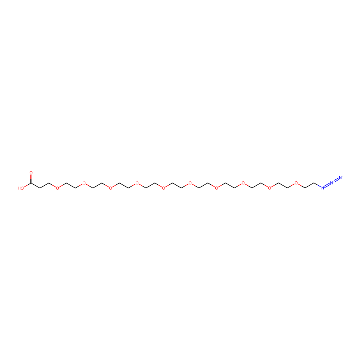 Azido-PEG10-acid molecular structure, CAS 1644163-57-4
