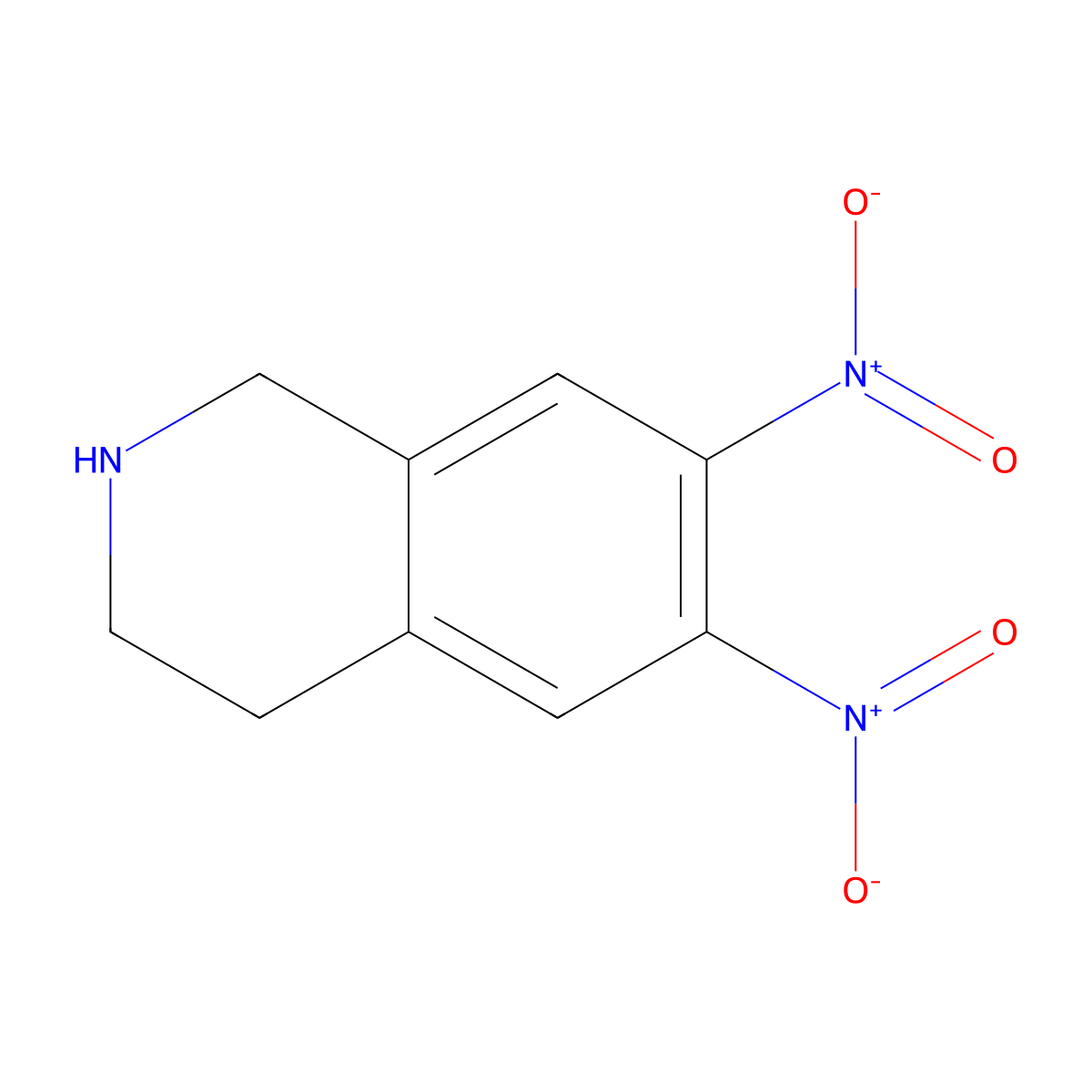 6,7-Dinitro-1,2,3,4-tetrahydroisoquinoline molecular structure, CAS 1644164-49-7
