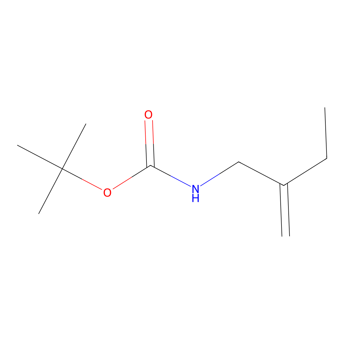 tert-butyl N-(2-methylidenebutyl)carbamate molecular structure, CAS 1644180-77-7