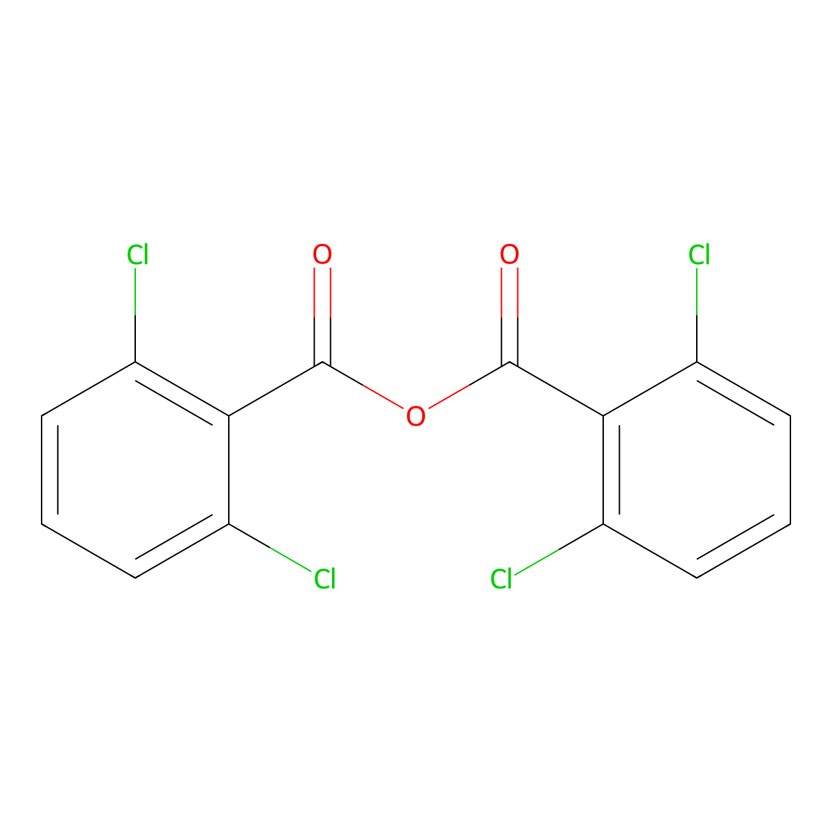 Bis(2,6-dichlorobenzoic) anhydride molecular structure, CAS 16442-10-7