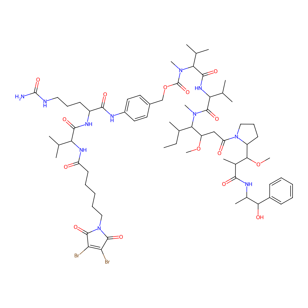 Dbm-C5-VC-pab-mmae molecular structure, CAS 1644228-55-6
