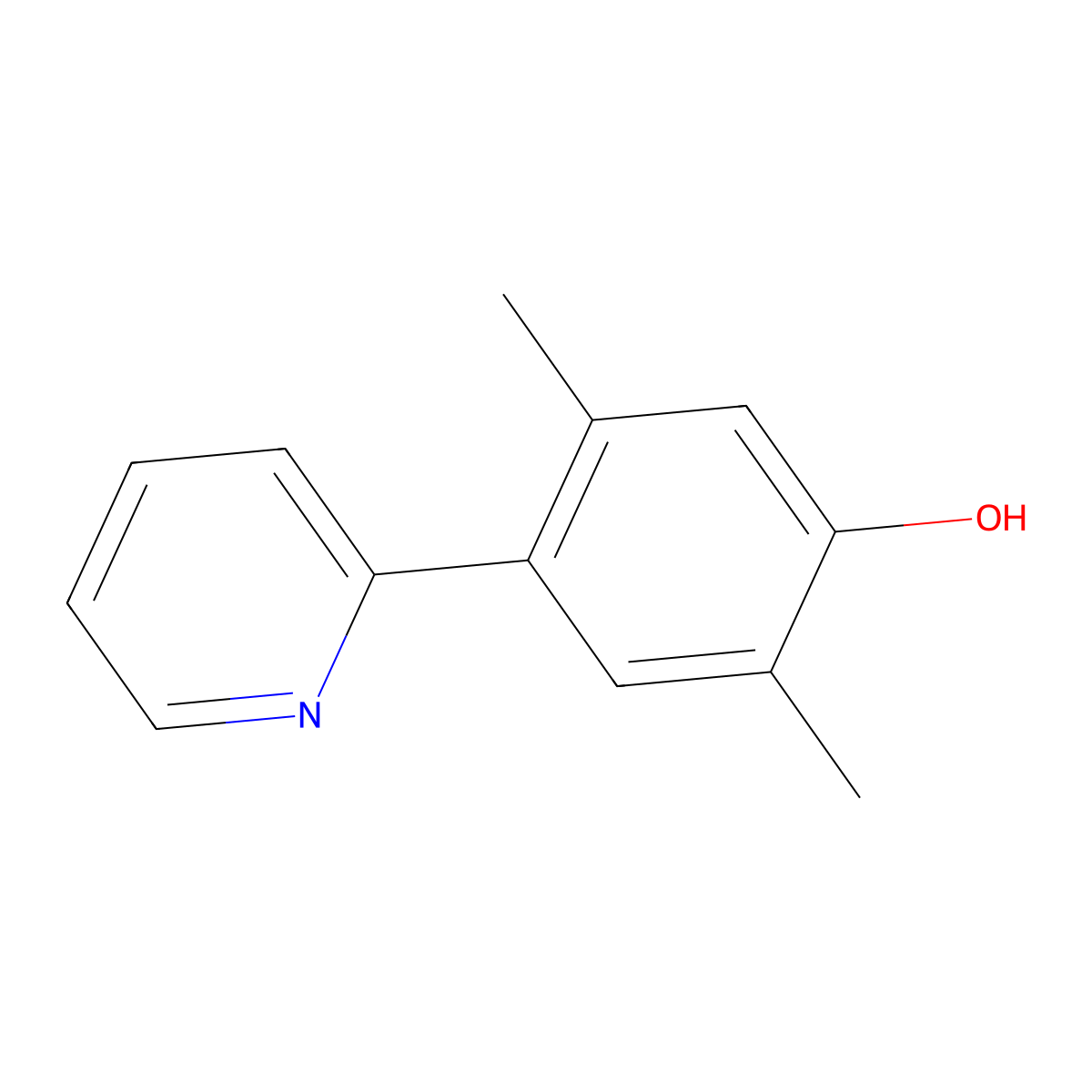 2,5-Dimethyl-4-pyridin-2-ylphenol molecular structure, CAS 1644244-91-6