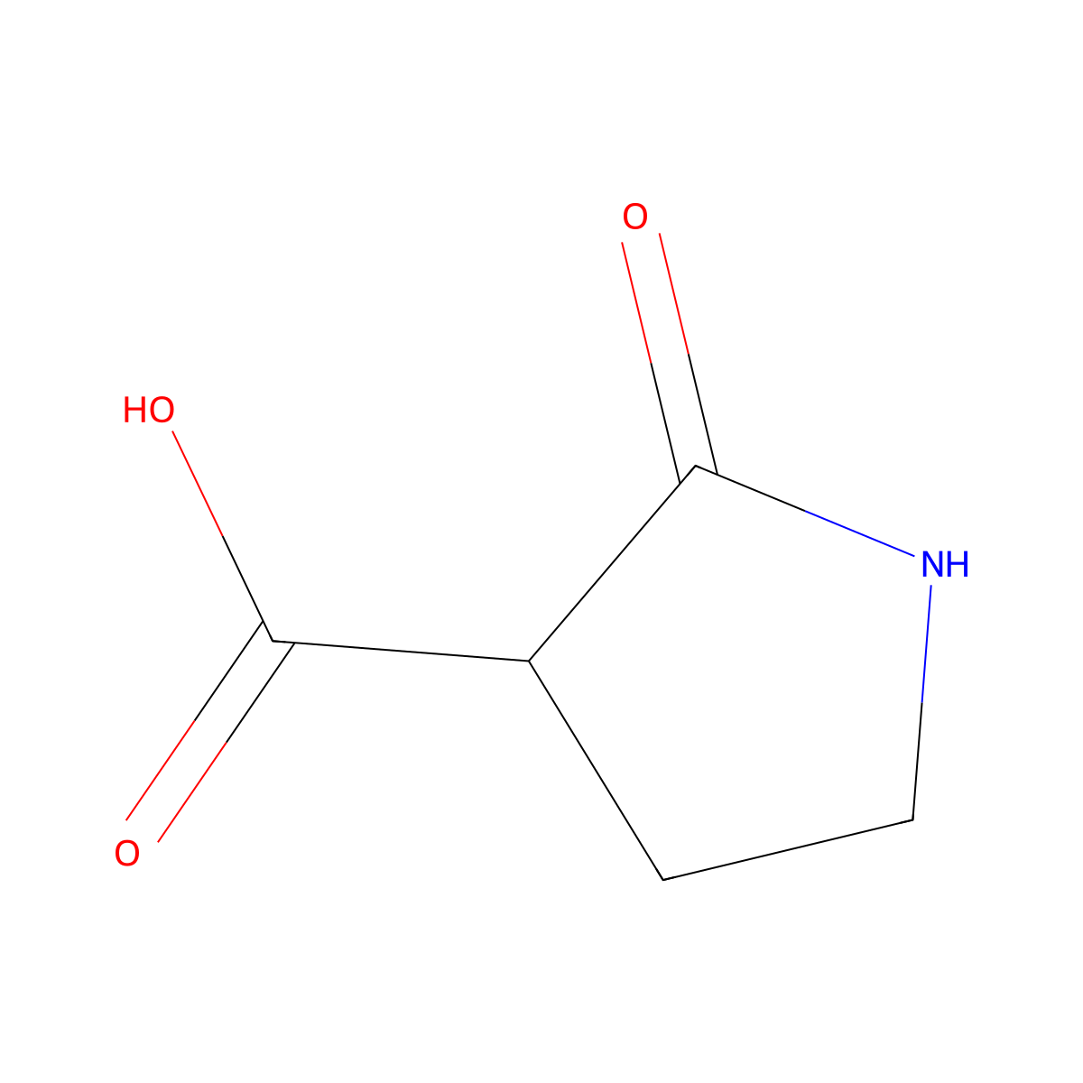 (R)-2-Oxopyrrolidine-3-carboxylic acid molecular structure, CAS 1644251-10-4