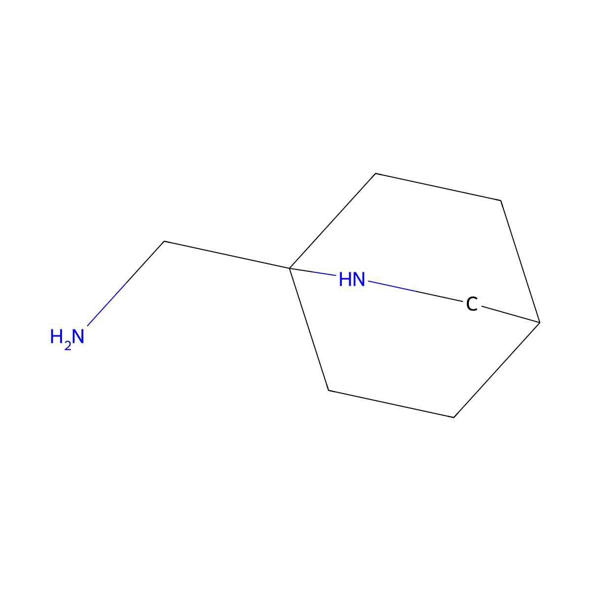 {2-Azabicyclo[2.2.2]octan-1-yl}methanamine molecular structure, CAS 1644256-31-4