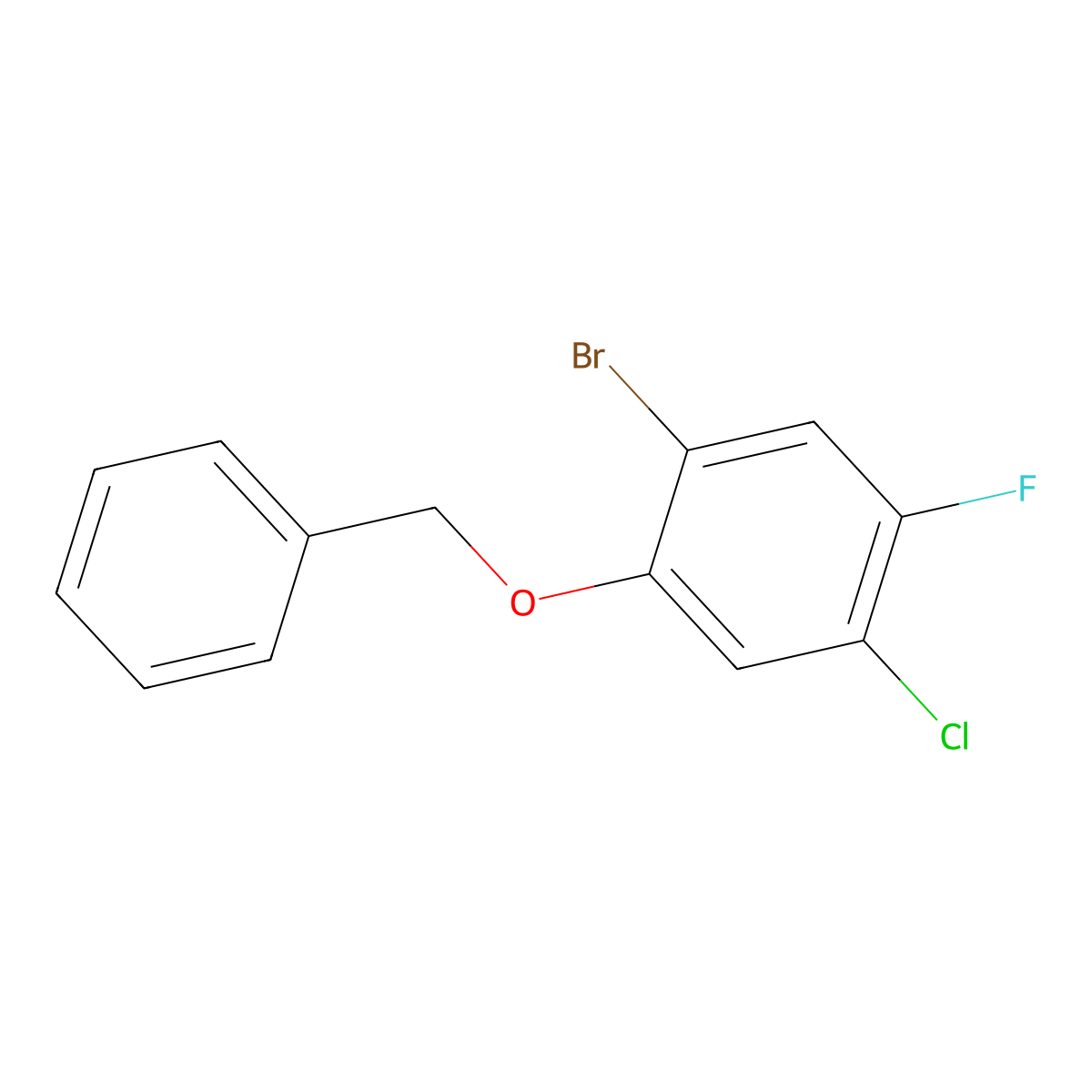 1-(Benzyloxy)-2-bromo-5-chloro-4-fluorobenzene molecular structure, CAS 1644271-37-3