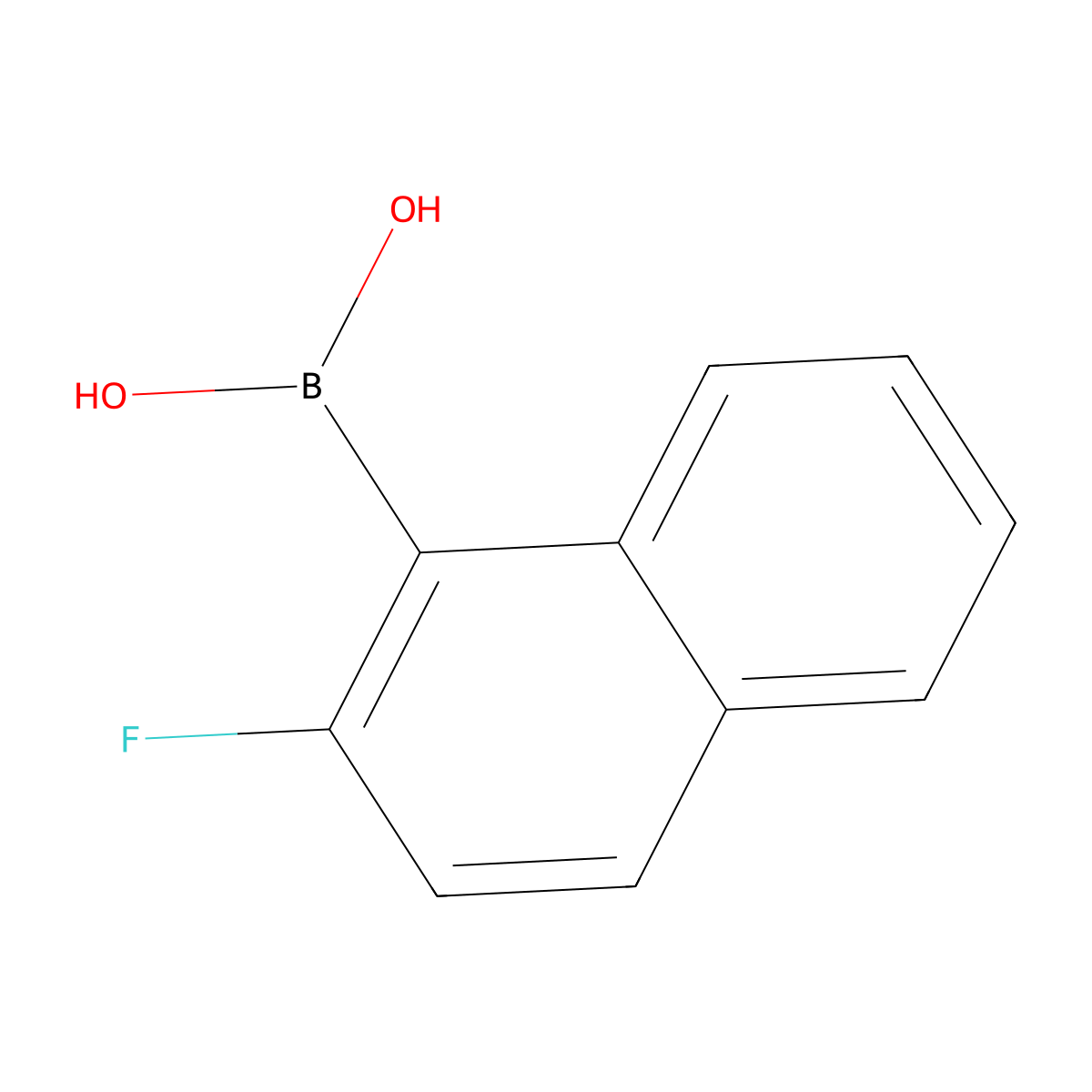 2-Fluoronaphthalene-1-boronic acid molecular structure, CAS 1644273-88-0