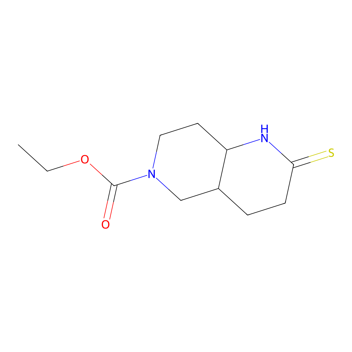Ethyl (4aS,8aR)-2-thioxooctahydro-1,6-naphthyridine-6(2H)-carboxylate molecular structure, CAS 1644283-97-5