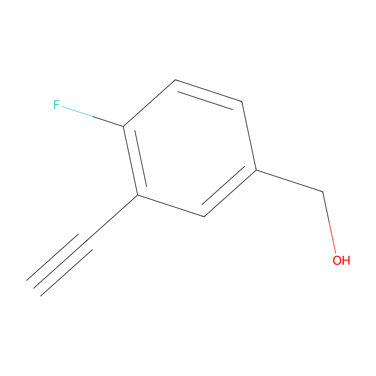 (3-Ethynyl-4-fluorophenyl)methanol molecular structure, CAS 1644346-11-1