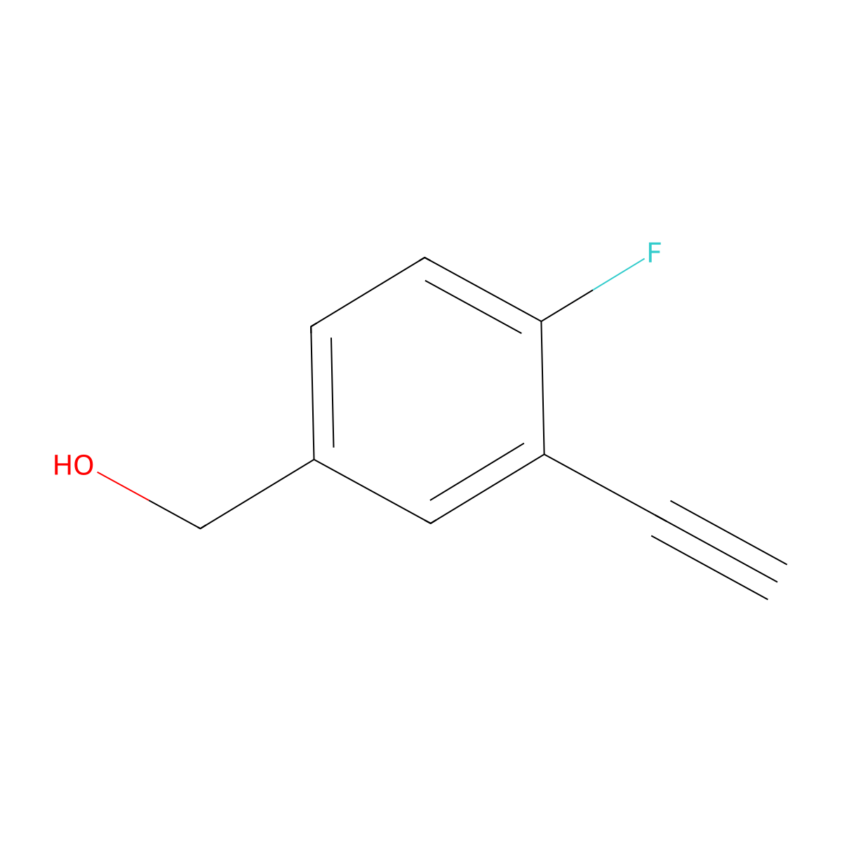 (3-Ethynyl-4-fluorophenyl)methanol molecular structure, CAS 1644346-11-1