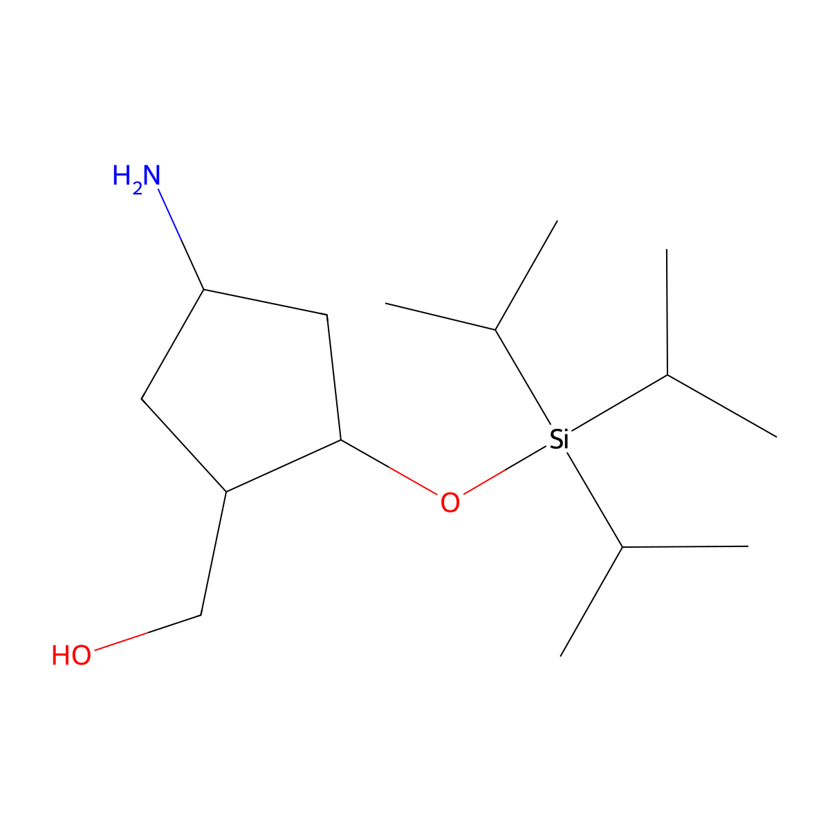 [(1R,2S,4R)-4-amino-2-triisopropylsilyloxy-cyclopentyl]methanol molecular structure, CAS 1644346-71-3