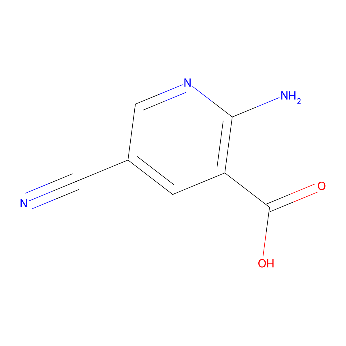 2-Amino-5-cyanonicotinic acid molecular structure, CAS 1644383-43-6