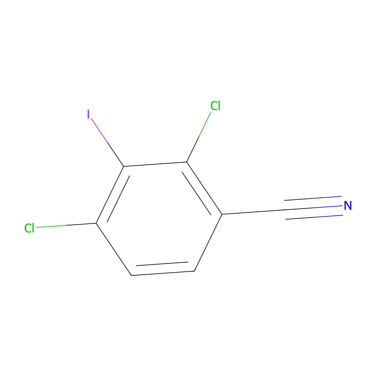 2,4-Dichloro-3-iodobenzonitrile molecular structure, CAS 1644384-55-3
