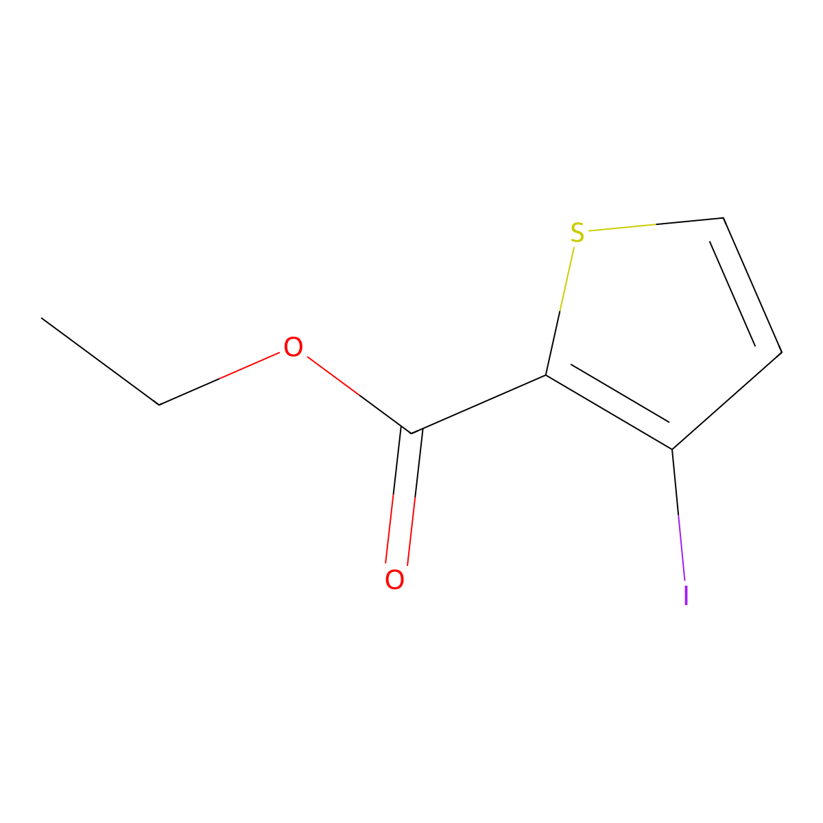 Ethyl 3-iodothiophene-2-carboxylate molecular structure, CAS 1644384-61-1