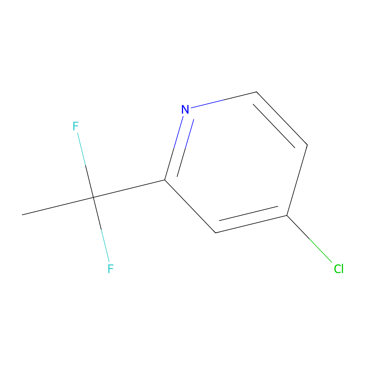4-Chloro-2-(1,1-difluoroethyl)pyridine molecular structure, CAS 1644386-39-9