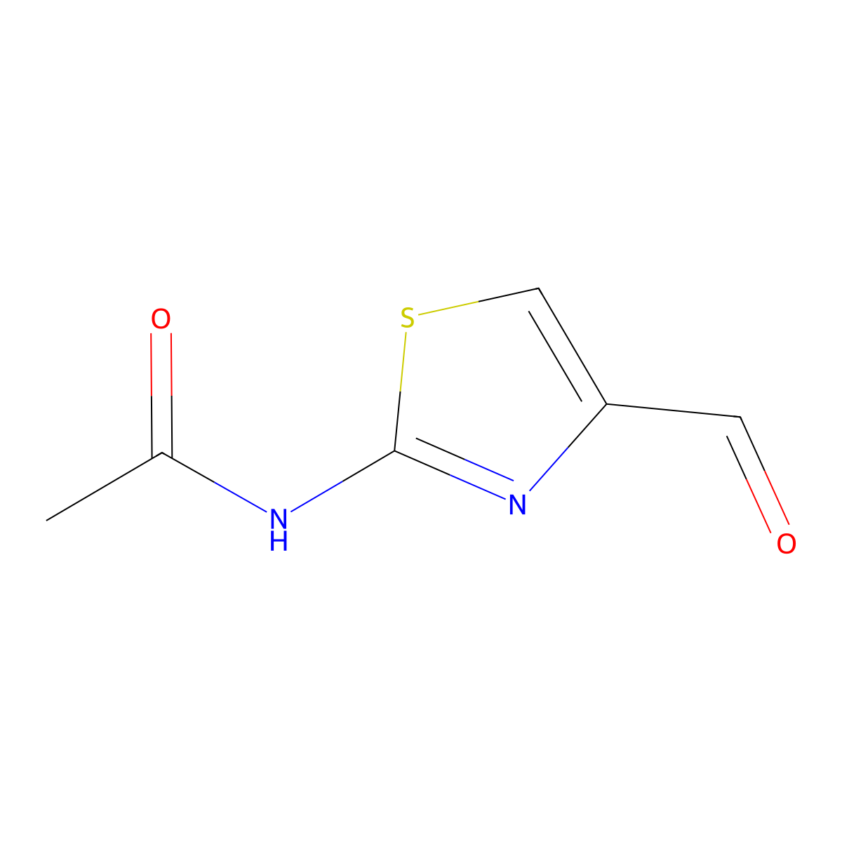 N-(4-Formyl-1,3-thiazol-2-YL)acetamide molecular structure, CAS 16444-13-6