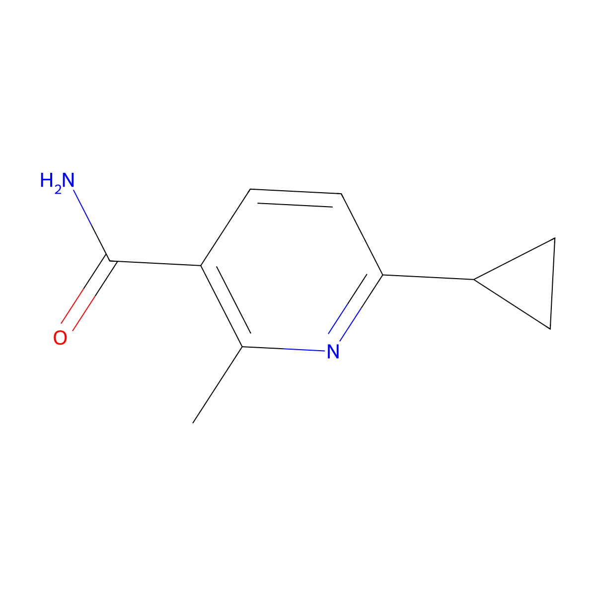 6-Cyclopropyl-2-methylnicotinamide molecular structure, CAS 1644447-23-3
