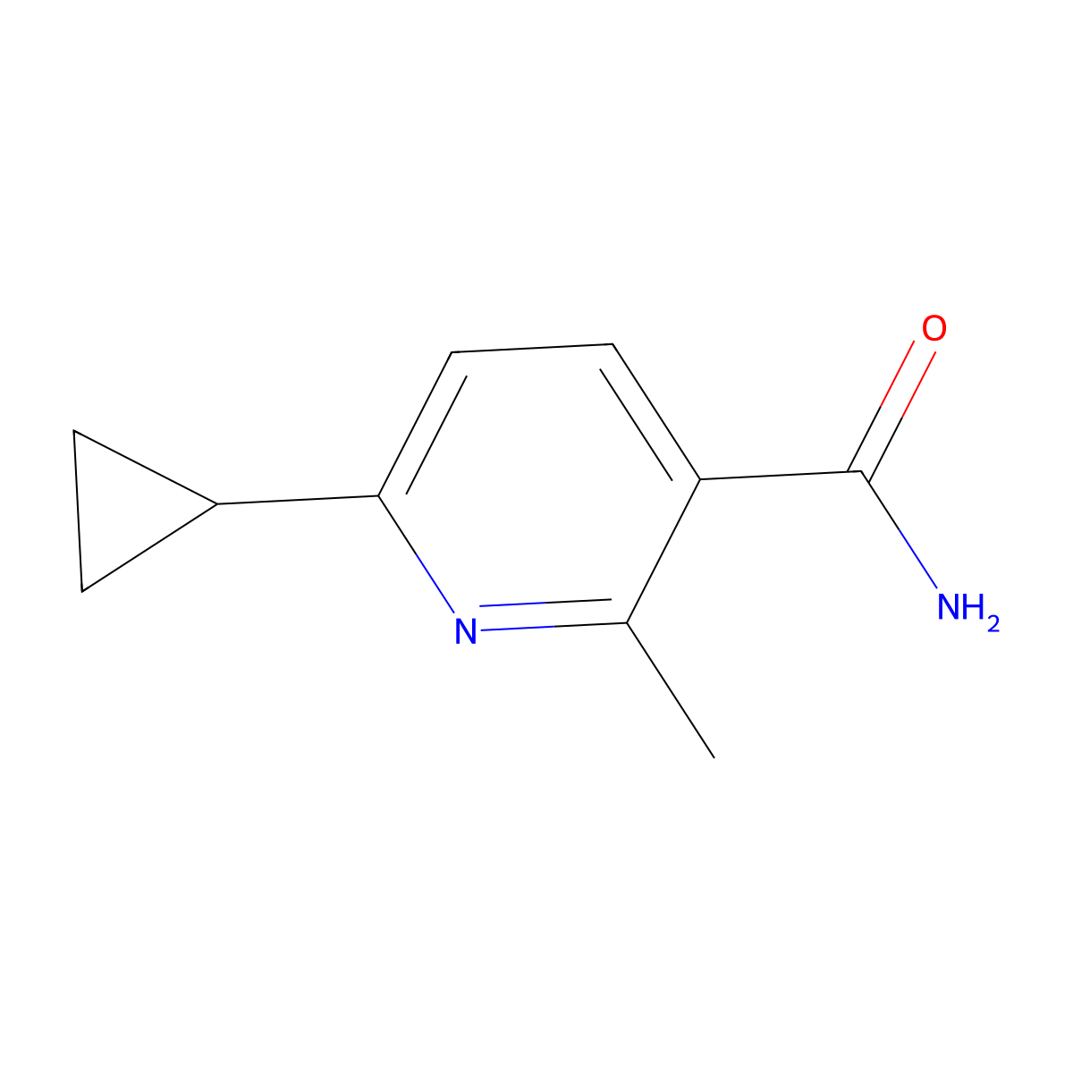 6-Cyclopropyl-2-methylnicotinamide molecular structure, CAS 1644447-23-3