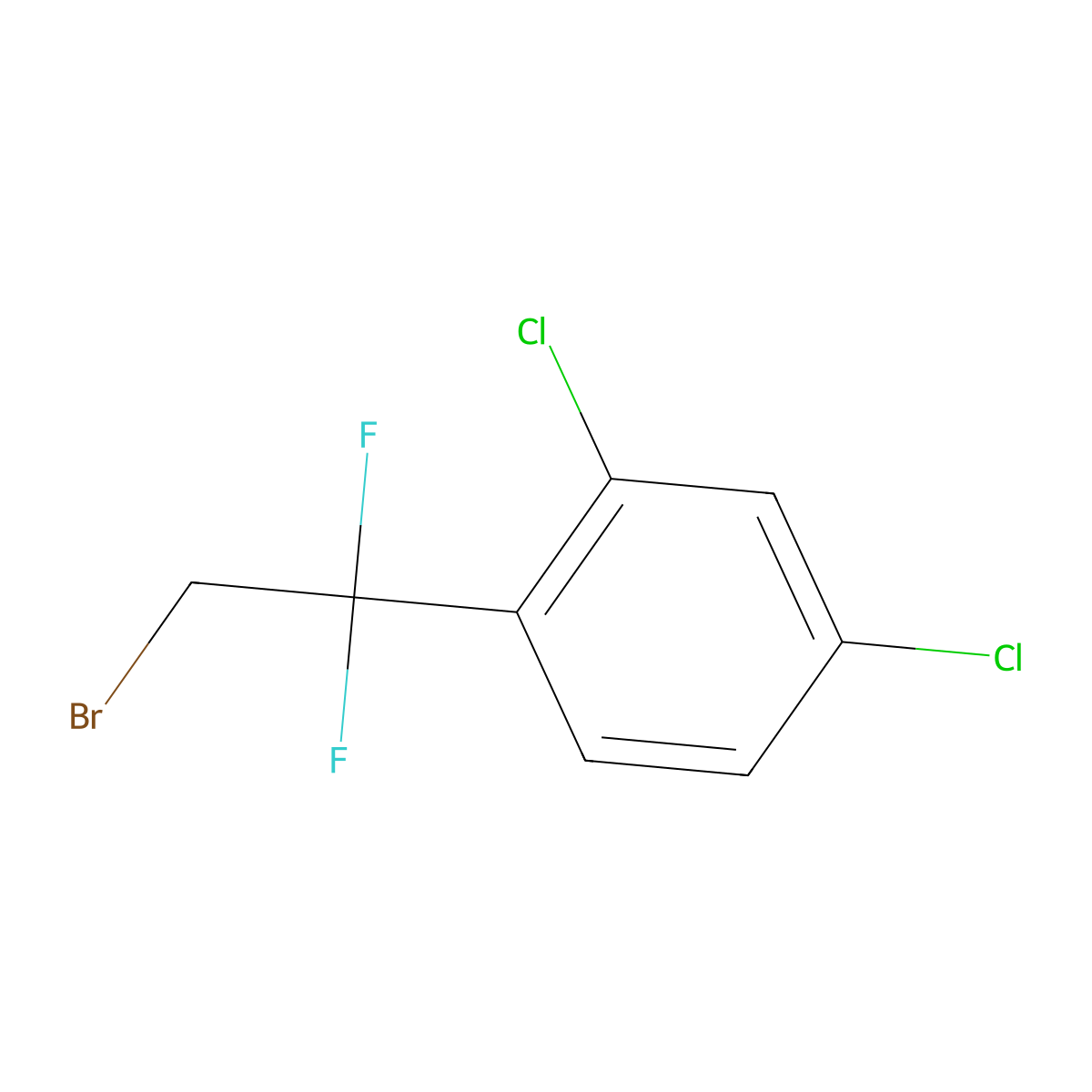 1-(2-Bromo-1,1-difluoroethyl)-2,4-dichloro-benzene molecular structure, CAS 1644456-76-7