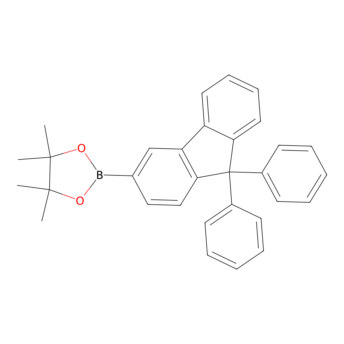 2-(9,9-Diphenyl-9H-fluoren-3-yl)-4,4,5,5-tetramethyl-1,3,2-dioxaborolane molecular structure, CAS 1644466-71-6