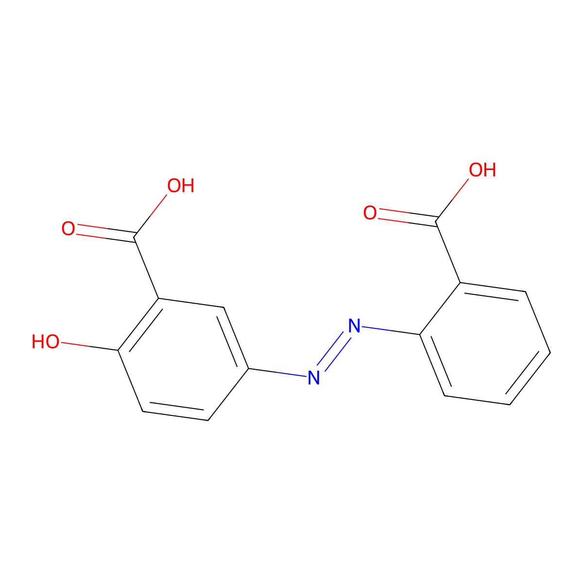 (E)-5-((2-Carboxyphenyl)diazenyl)-2-hydroxybenzoic Acid molecular structure, CAS 1644496-79-6