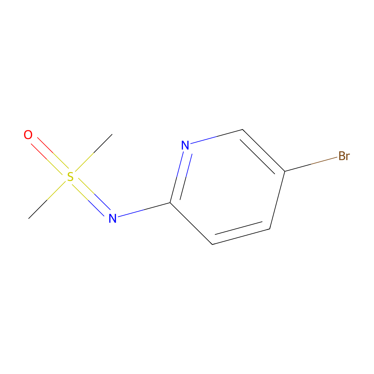 (5-Bromo-2-pyridinyl)imino-dimethyl-oxo-lambda6-sulfane molecular structure, CAS 1644499-38-6