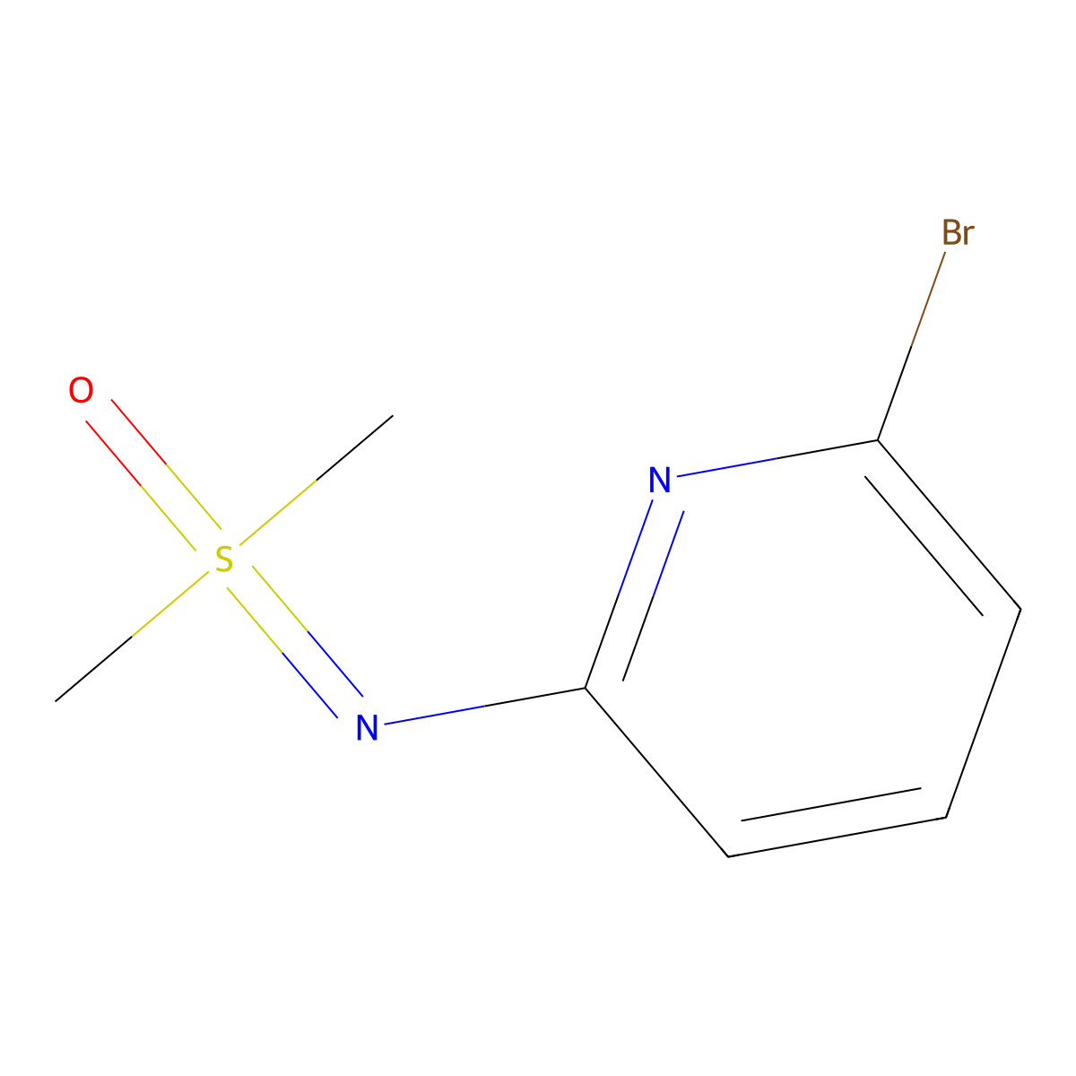 CS(C)(=O)=Nc1cccc(Br)n1 molecular structure, CAS 1644500-06-0