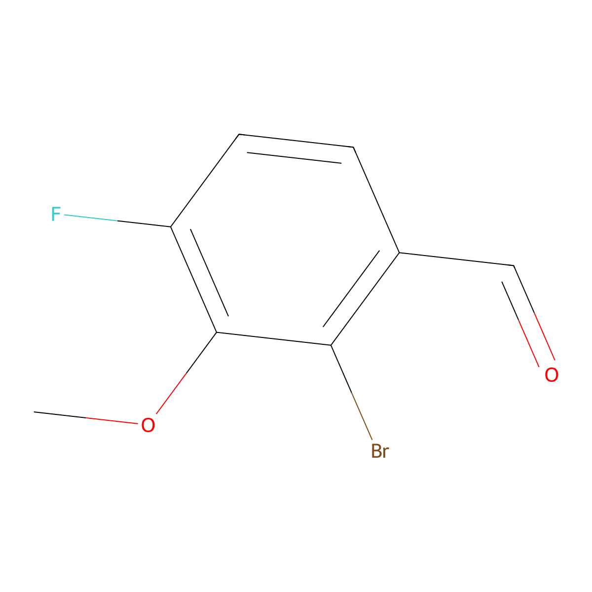 2-Bromo-4-fluoro-3-methoxybenzaldehyde molecular structure, CAS 1644544-24-0
