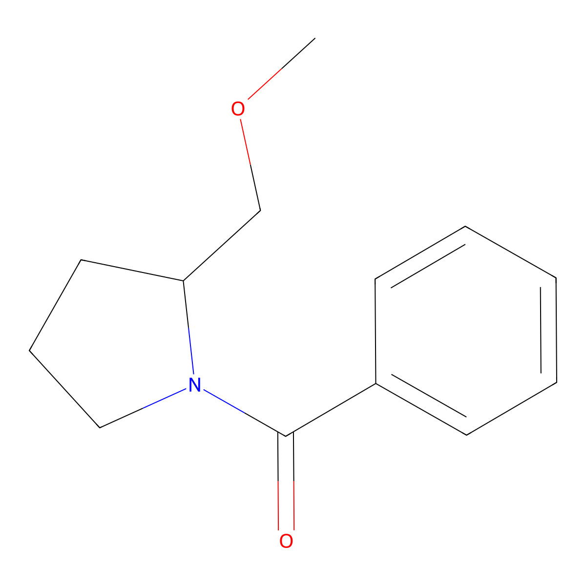 1-Benzoyl-2-(methoxymethyl)pyrrolidine molecular structure, CAS 1644545-27-6