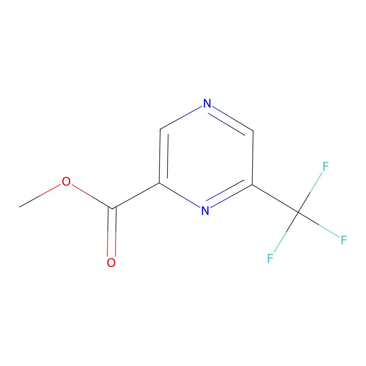 Methyl 6-(trifluoromethyl)pyrazine-2-carboxylate molecular structure, CAS 1644548-81-1