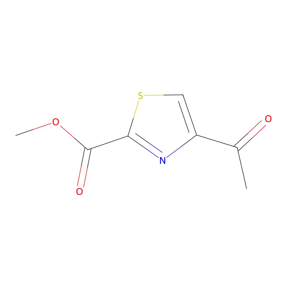Methyl 4-acetylthiazole-2-carboxylate molecular structure, CAS 1644548-96-8