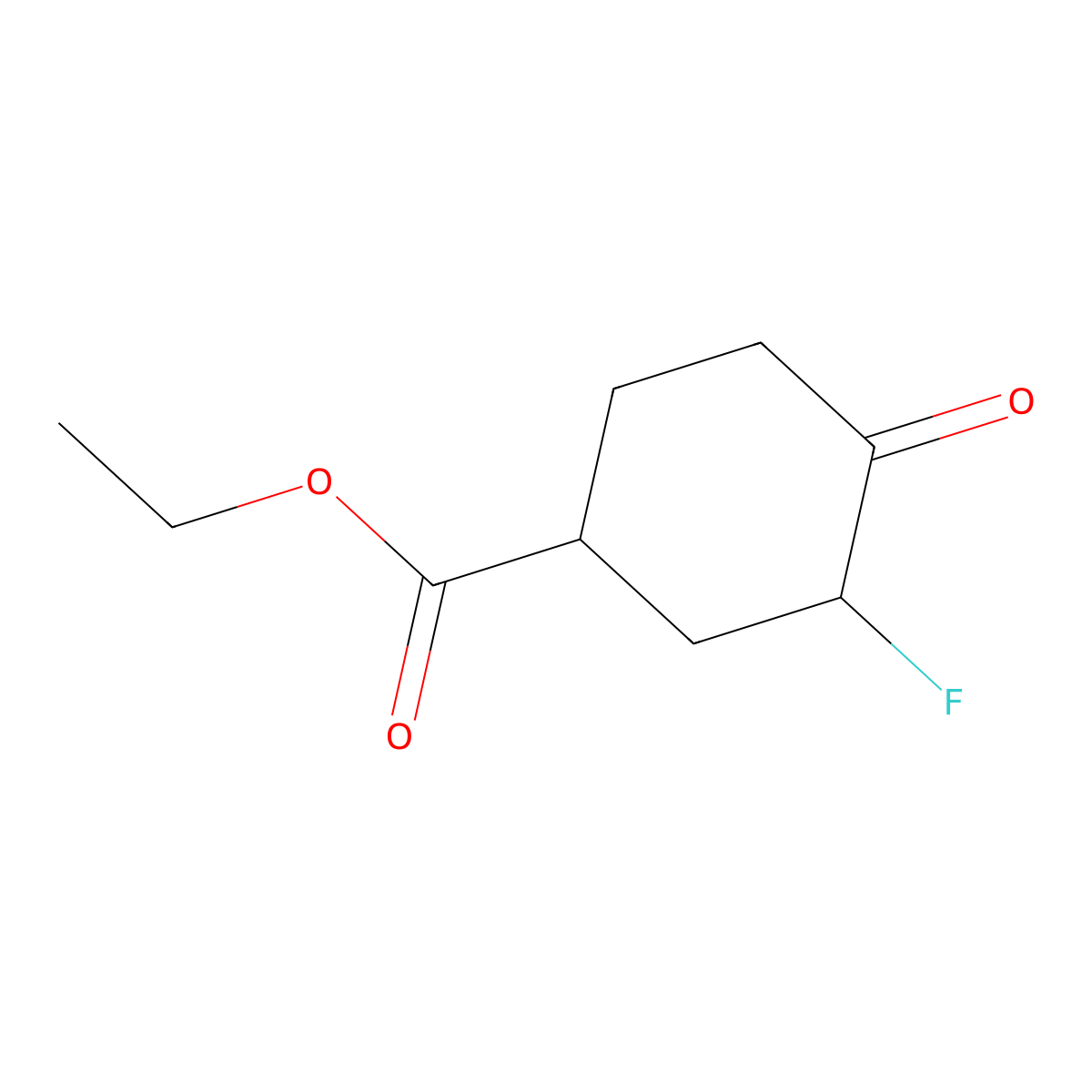 Ethyl 3-fluoro-4-oxo-cyclohexanecarboxylate molecular structure, CAS 1644571-35-6