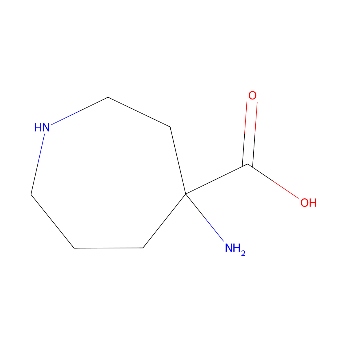 4-Aminoazepane-4-carboxylic acid molecular structure, CAS 1644579-86-1