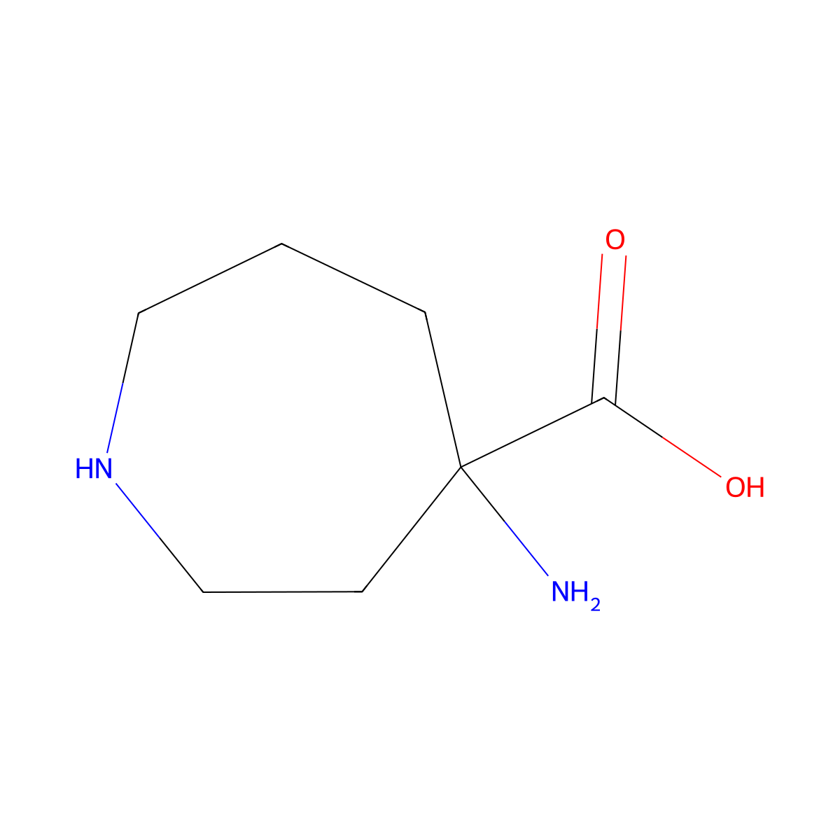 4-Aminoazepane-4-carboxylic acid molecular structure, CAS 1644579-86-1