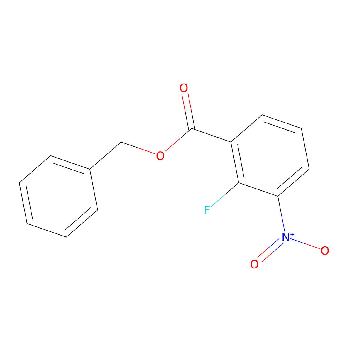 Benzyl 2-fluoro-3-nitrobenzoate molecular structure, CAS 1644598-66-2