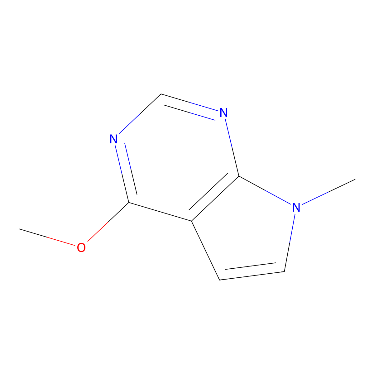 4-methoxy-7-methyl-7H-pyrrolo[2,3-d]pyrimidine molecular structure, CAS 1644602-67-4