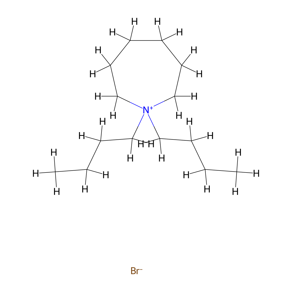 1,1-Dibutylazepan-1-ium bromide molecular structure, CAS 164462-31-1
