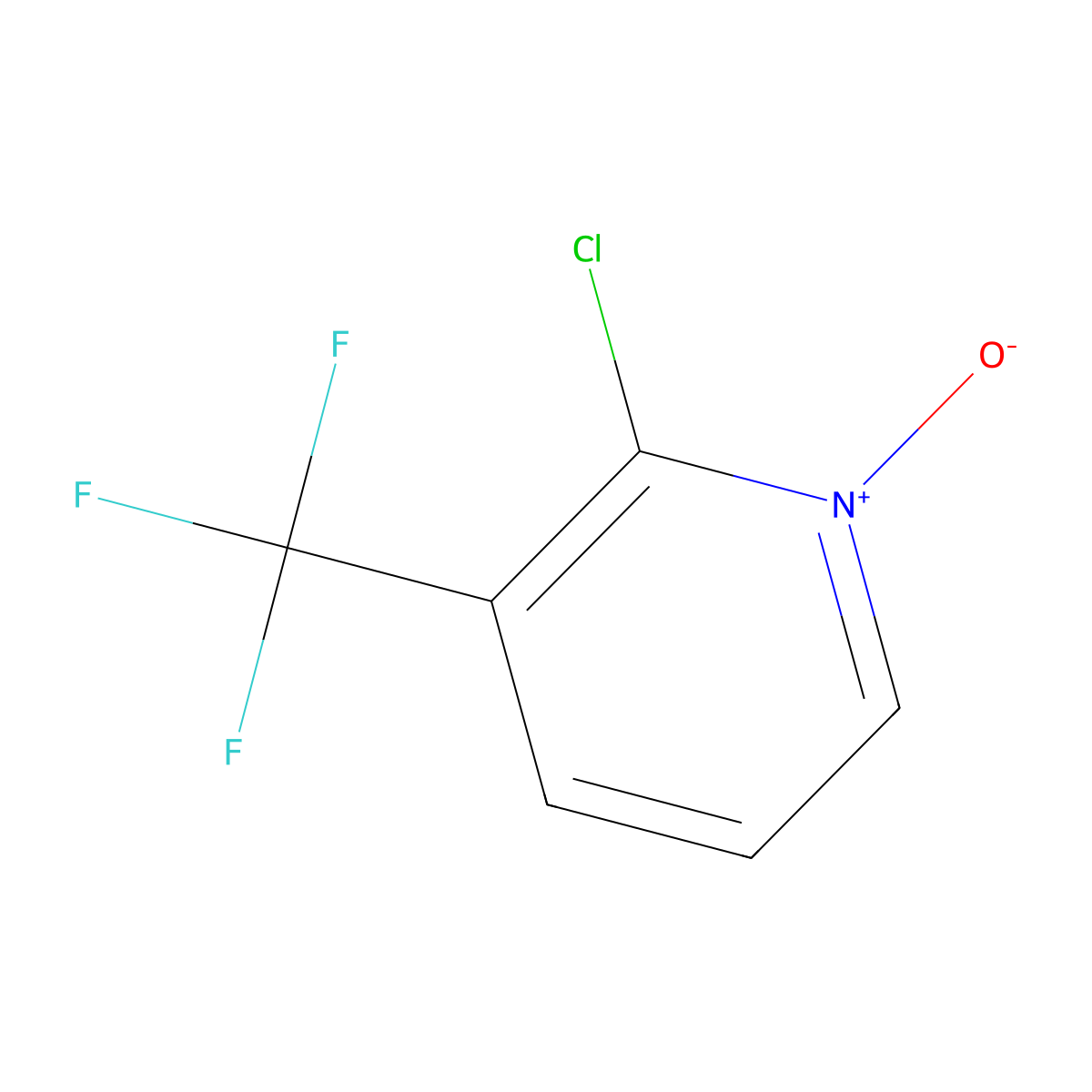 Pyridine, 2-chloro-3-(trifluoromethyl)-, 1-oxide molecular structure, CAS 164464-57-7