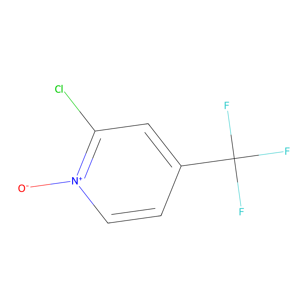 2-Chloro-4-(trifluoromethyl)pyridin-1-ium-1-olate molecular structure, CAS 164464-58-8