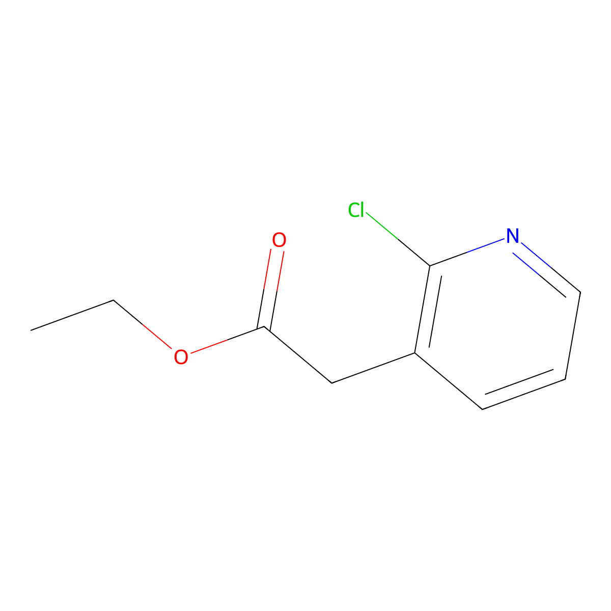 Ethyl 2-(2-chloropyridin-3-yl)acetate molecular structure, CAS 164464-60-2